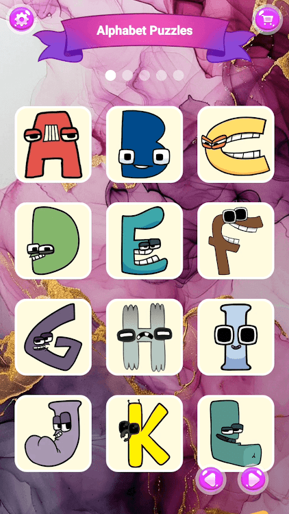 #7. Alphabet Puzzles (Android) By: dingguo.cc