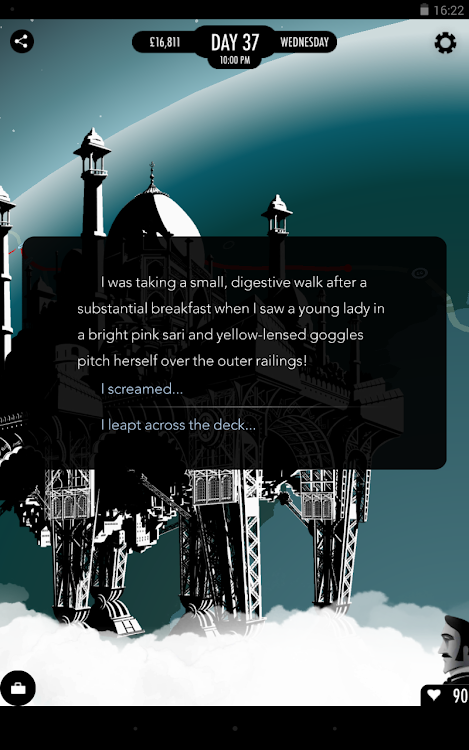 #9. 80 Days (Android) By: inkle Ltd