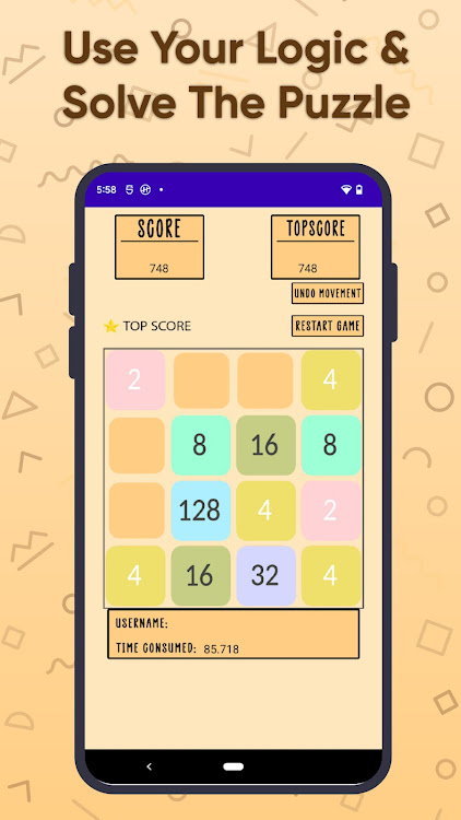 #3. 2048 Original Number Game (Android) By: CV All in One MP4 HD Video Player for All Format