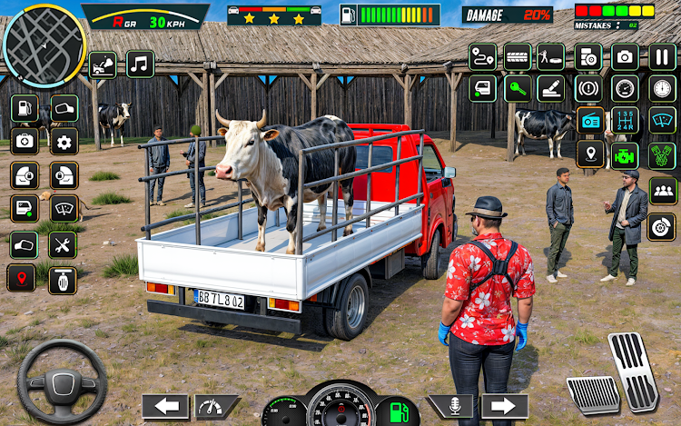 #2. Farm Animal Cargo Truck 3d (Android) By: Games Garage