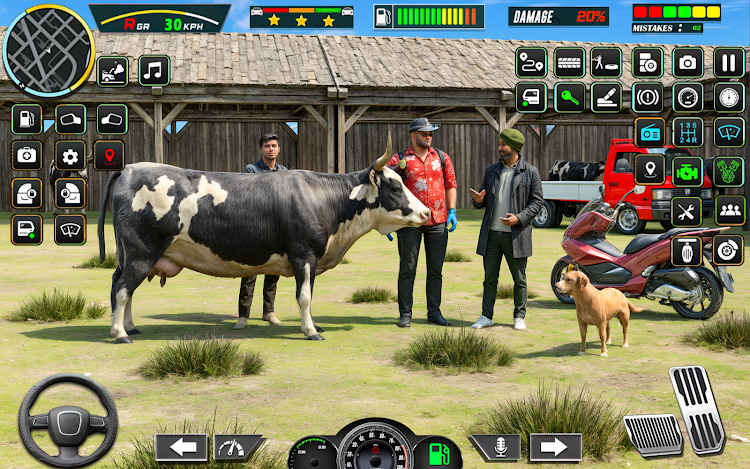 #7. Farm Animal Cargo Truck 3d (Android) By: Games Garage