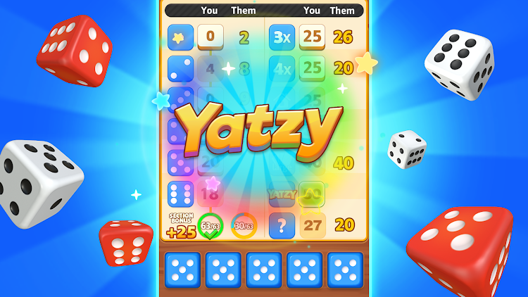 #3. Yatzy Blitz: Classic Dice Game (Android) By: Unicorn Board Games