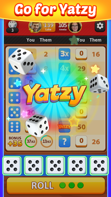 #5. Yatzy Blitz: Classic Dice Game (Android) By: Unicorn Board Games