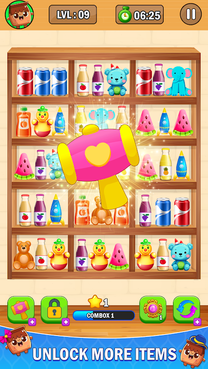 #4. Goods Sorting: Matching 3 Game (Android) By: Think Games Studios