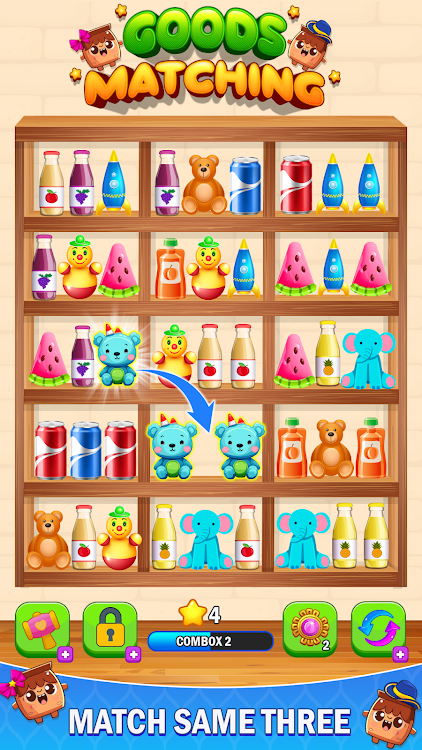 #9. Goods Sorting: Matching 3 Game (Android) By: Think Games Studios