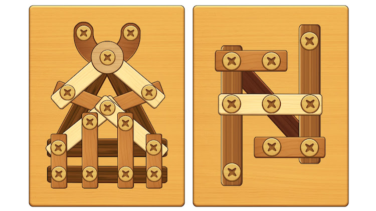 #7. Screw Puzzle: Wood Nut & Bolt (Android) By: FALCON GAMES