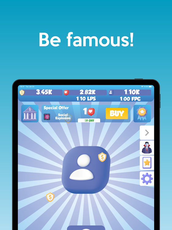 #7. Famous Clicker – Idle Empire (Android) By: Nexcore Studios