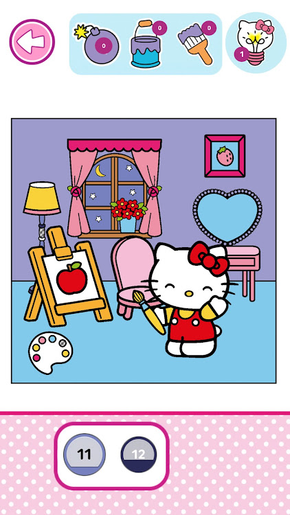 #4. Hello Kitty: Coloring Book (Android) By: Hippo Kids Games