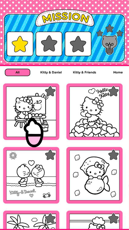 #6. Hello Kitty: Coloring Book (Android) By: Hippo Kids Games