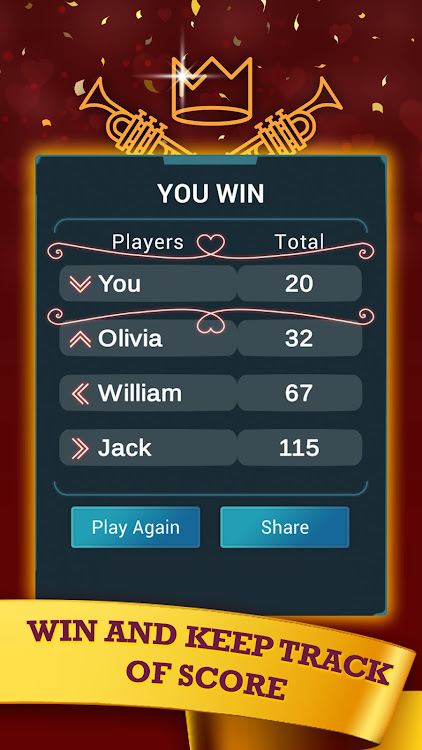 #5. Hearts: Classic Card Game Fun (Android) By: NewPubCo