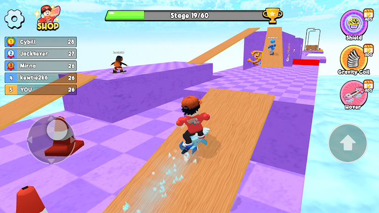 #3. Obby Skateboard: Easy Parkour (Android) By: QUEEN STUDIO