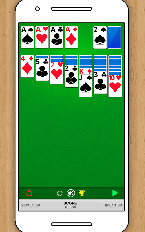 #5. SOLITAIRE CLASSIC CARD GAME (Android) By: STANDARD SOLITAIRE CARD GAME