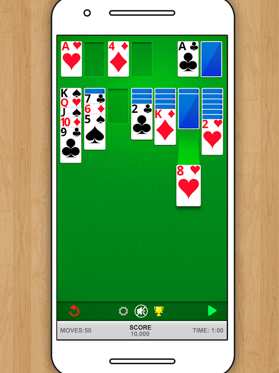 #10. SOLITAIRE CLASSIC CARD GAME (Android) By: STANDARD SOLITAIRE CARD GAME