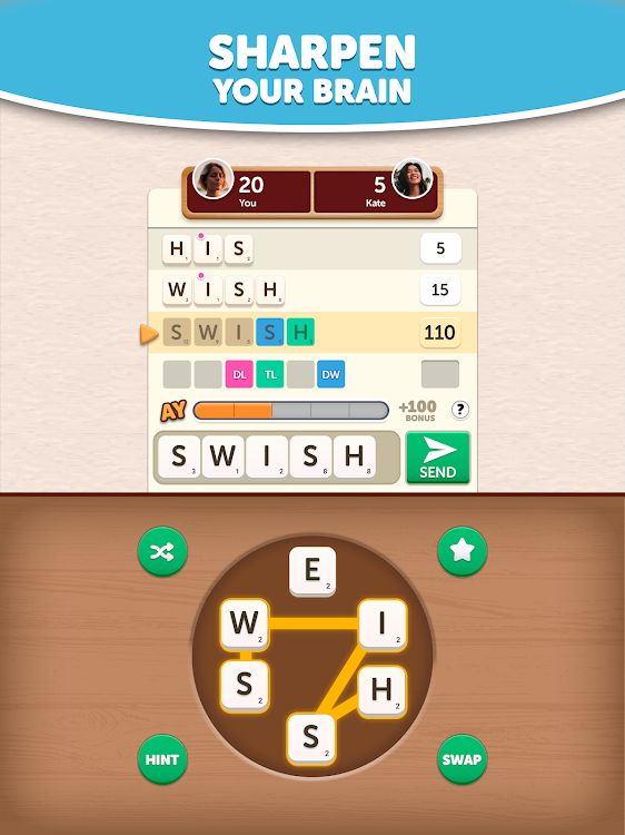 #5. Anagram Yatzy - Word Game (Android) By: FunCraft Games