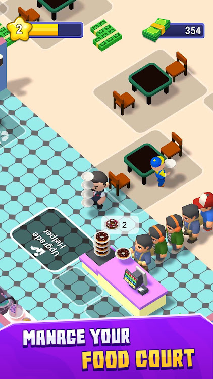 #6. Food Court Restaurant Tycoon (Android) By: Starfish Game Studio