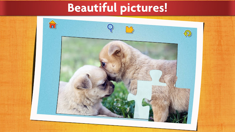 #5. Puzzle Games Dogs Jigsaw (Android) By: App Family Kids - Games for boys and girls