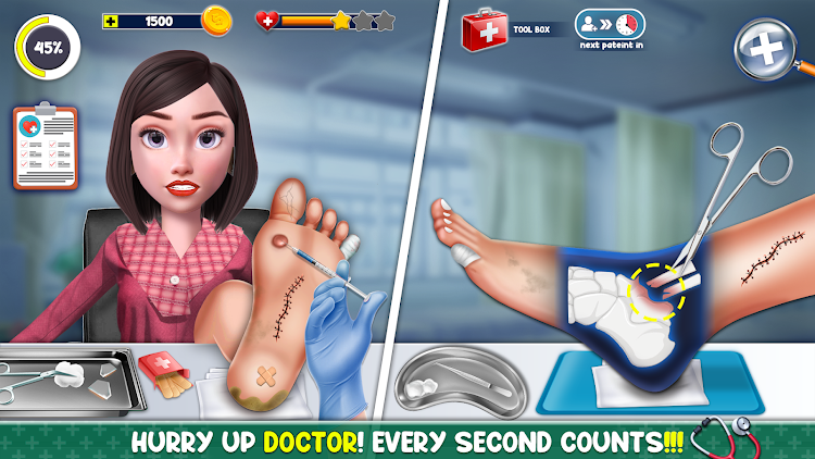 #4. Foot Care: Offline Doctor Game (Android) By: BigByte Games