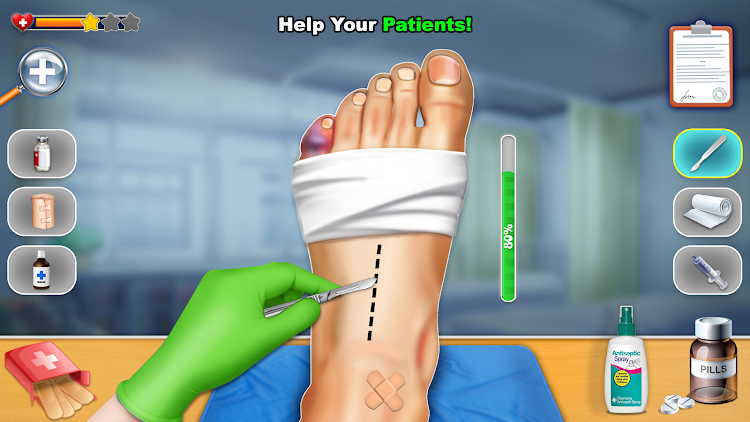 #6. Foot Care: Offline Doctor Game (Android) By: BigByte Games