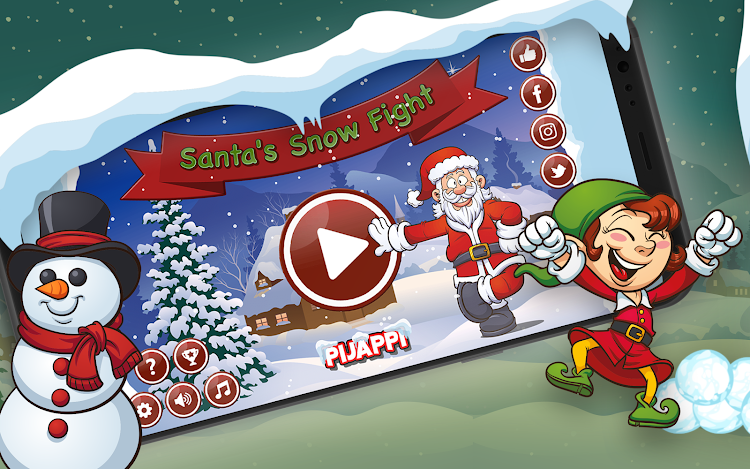 #4. Santa's Snow Fight (Android) By: Pijappi