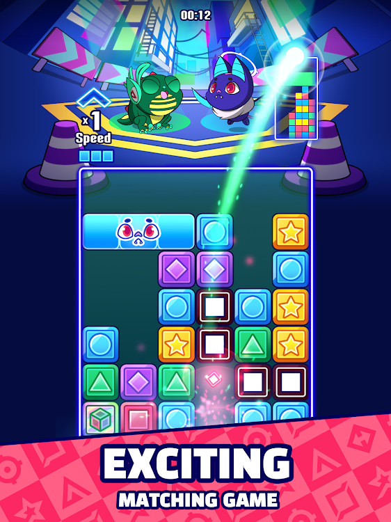 #7. Neon Rumble - Puzzle Match PvP (Android) By: Jean-Denis Boivin