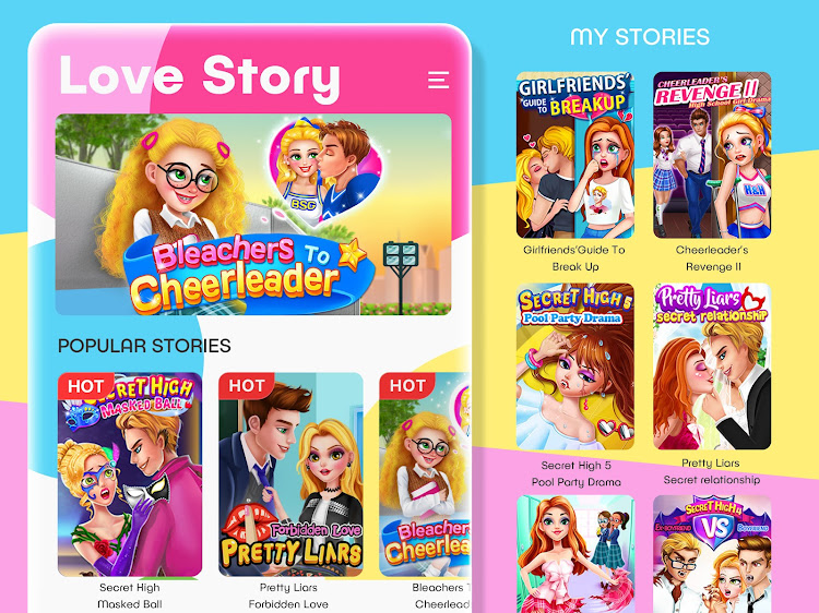 #9. Love Story: Choices Girl Games (Android) By: Play Buddy