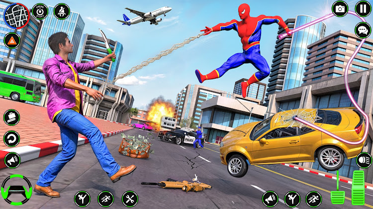 #3. Spider Rope Hero: Spider Games (Android) By: Warrior Zone