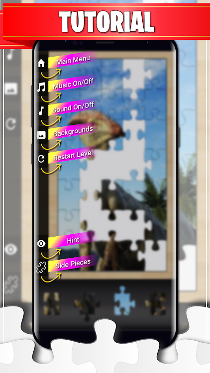 #6. Dinosaur Puzzle Game (Android) By: GoPlay Magic Puzzles