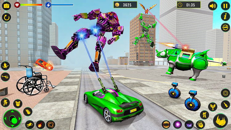 #5. Rhino Robot - Robot Car Games (Android) By: Cradley Creations