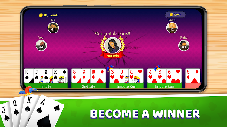 #8. Indian Rummy (Android) By: Yarsa Games