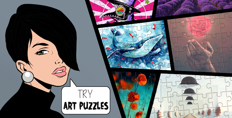 #7. Art puzzles for adults (Android) By: Girls Photo Editor