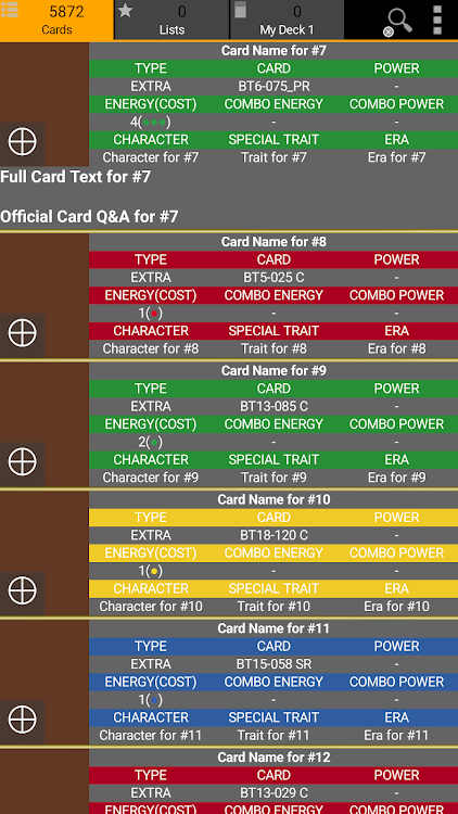 #2. Database for Super Ball TCG (Android) By: stefsquared