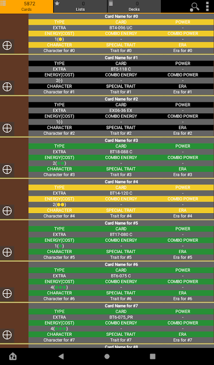 #5. Database for Super Ball TCG (Android) By: stefsquared