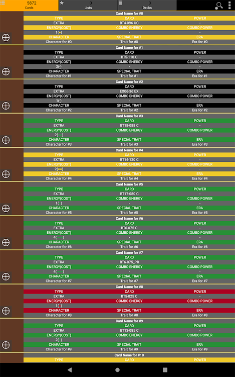 #6. Database for Super Ball TCG (Android) By: stefsquared