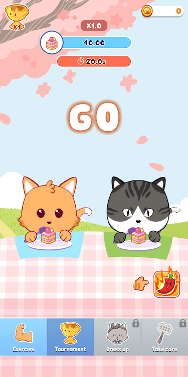 #3. Kitty Food Fighter: Cute Cat (Android) By: Mirai Games