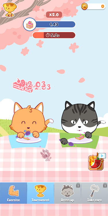 #4. Kitty Food Fighter: Cute Cat (Android) By: Mirai Games