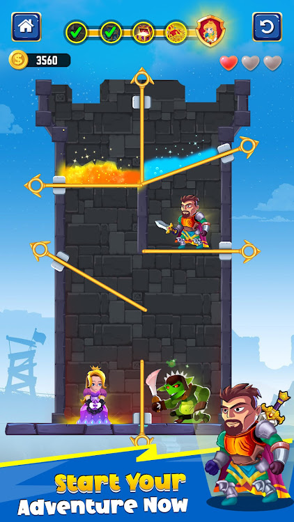 #2. Hero Rescue - Pin Puzzle Games (Android) By: Pick&Play