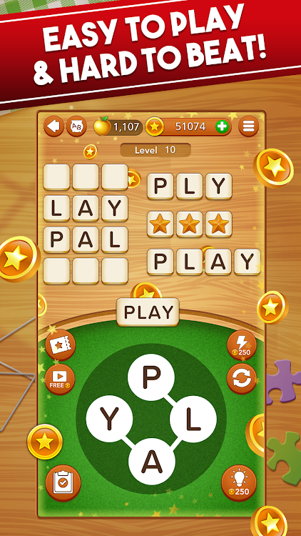 #5. Word Collect - Word Games Fun (Android) By: Super Lucky Games LLC