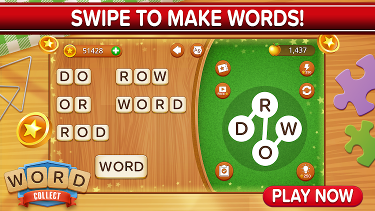 #6. Word Collect - Word Games Fun (Android) By: Super Lucky Games LLC