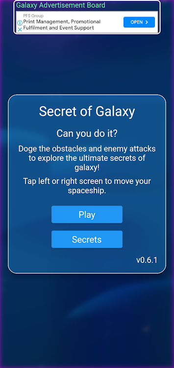 #5. Secret Of Galaxy (Android) By: pandaTech