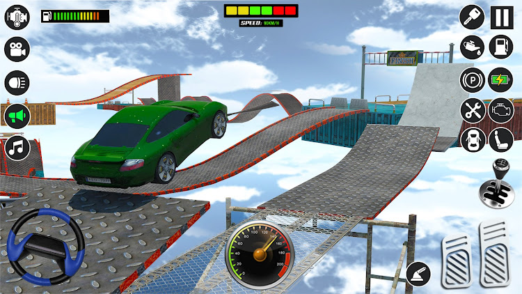 #4. Mega Ramp Car Stunt Games 3d (Android) By: Escape Games Studio