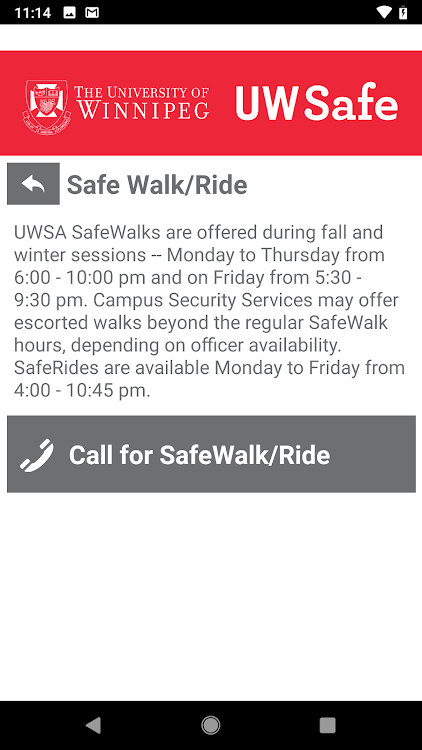 #3. UW Safe (Android) By: The University of Winnipeg