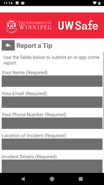 #5. UW Safe (Android) By: The University of Winnipeg