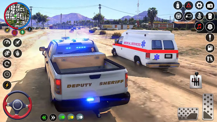 #5. Police Van Crime Sim Games (Android) By: Player Interactive