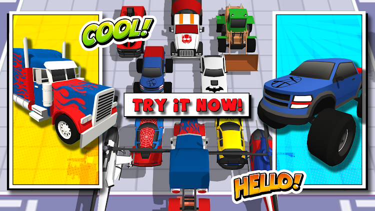 #2. Superhero Car Merge Battle (Android) By: ROBUST GAME STUDIO