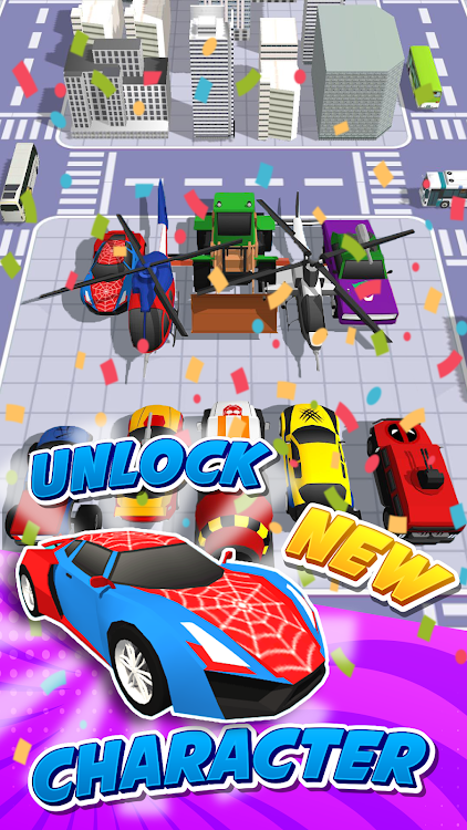 #6. Superhero Car Merge Battle (Android) By: ROBUST GAME STUDIO