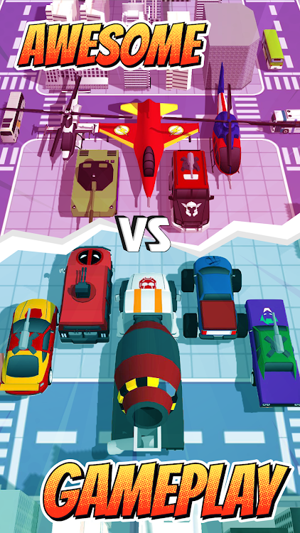 #8. Superhero Car Merge Battle (Android) By: ROBUST GAME STUDIO