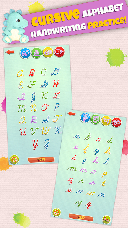 #9. LetraKid Cursive: Kids Writing (Android) By: ParKel Soft