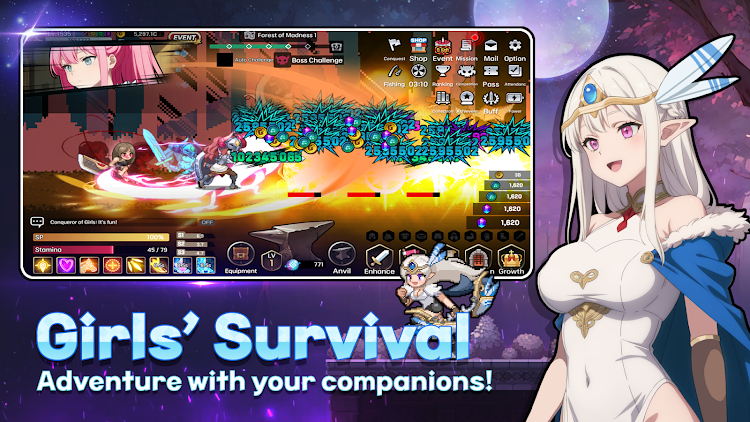 #3. Conquest Girls: AFK Idle RPG (Android) By: SPRING Games