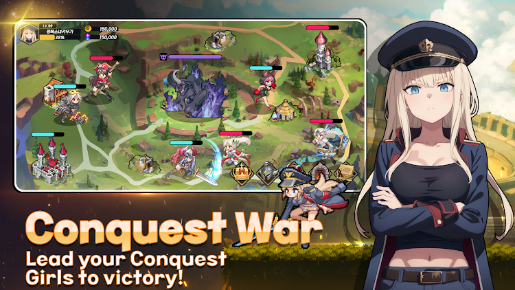 #7. Conquest Girls: AFK Idle RPG (Android) By: SPRING Games