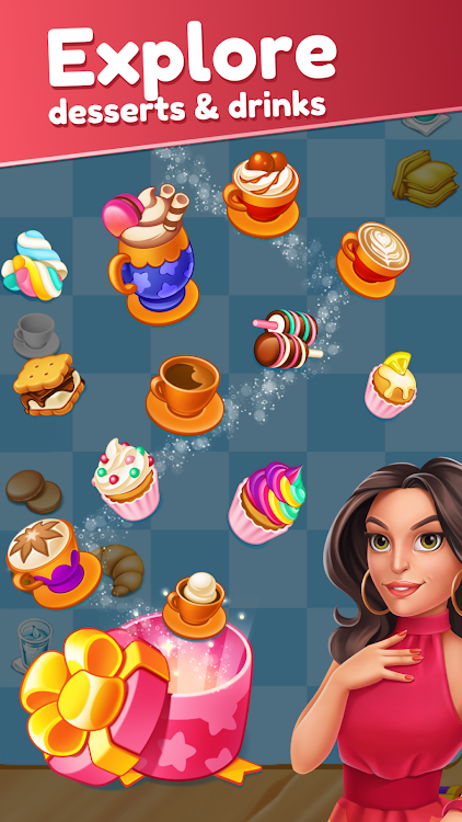 #2. Joy Cafe: Tasty Merge Games (Android) By: BlissArte